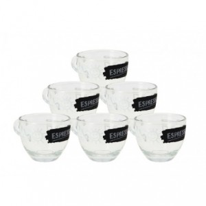 TAZZA CAFFE' VETRO S/P A/6...