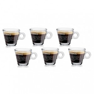 TAZZA CAFFE' VETRO S/P A/6...