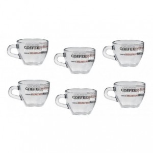 TAZZA CAFFE' VETRO S/P A/6...