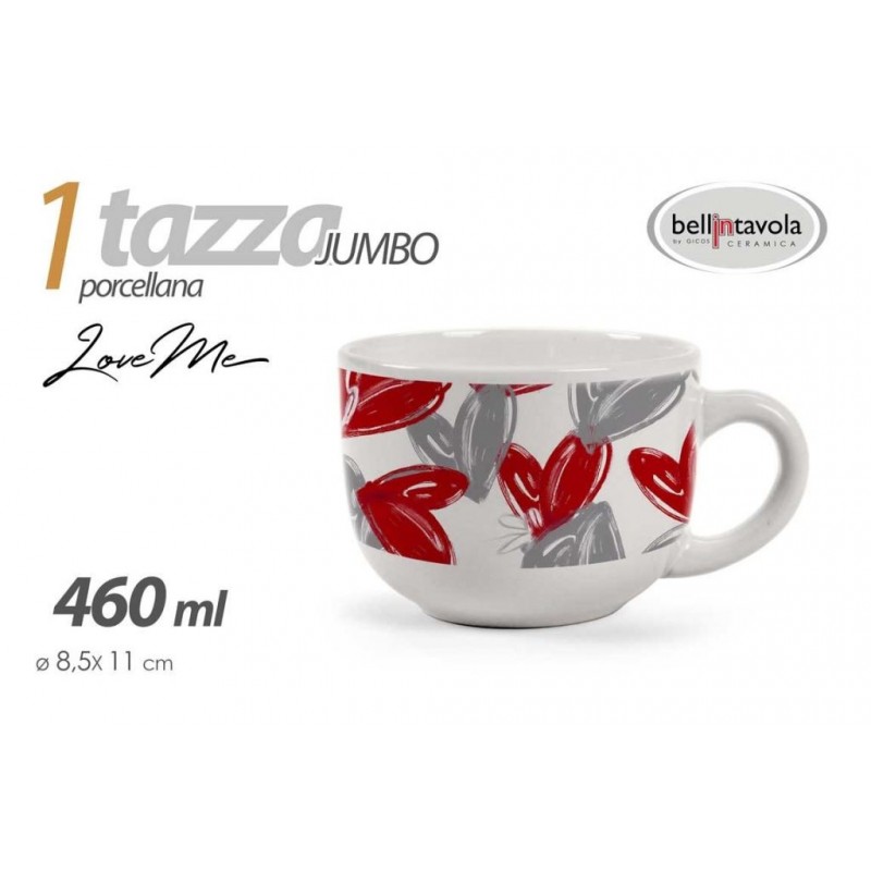 TAZZONE LATTE JUMBO LOVE ME A/1 da 460ml 906466 GICOS