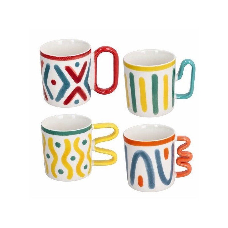 TAZZONE LATTE MUG IRIS VIETRI MULTICOLOR 300cc TOGNANA