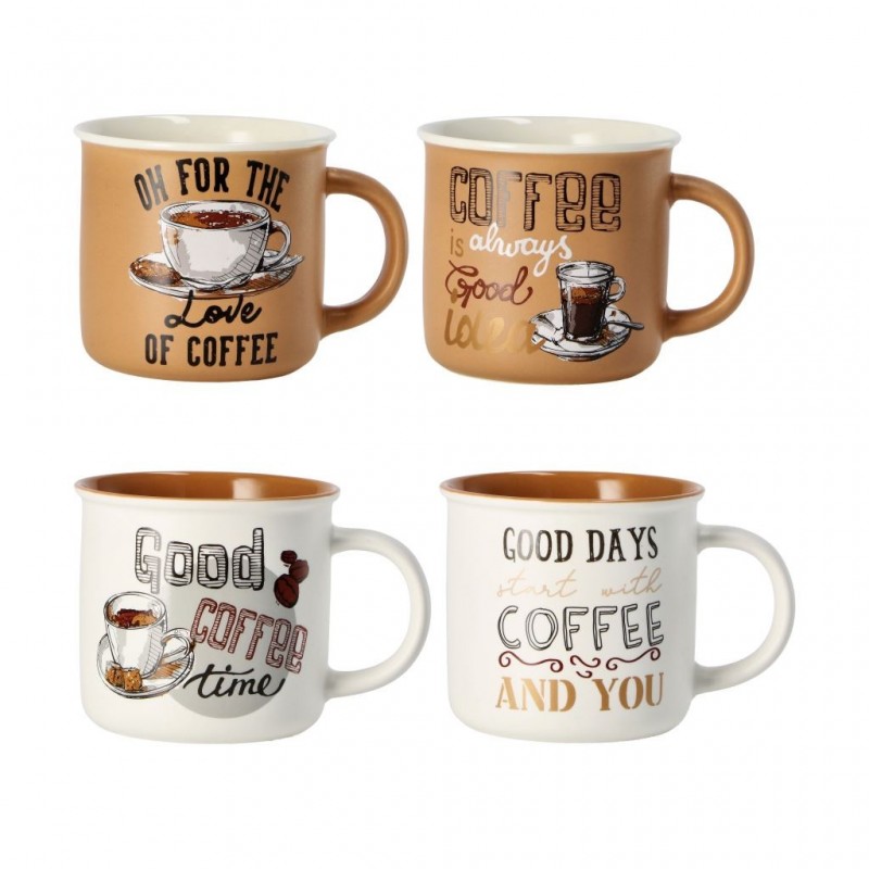 TAZZONE LATTE MUG NEW BONE CHINA 360ml 86392 AD