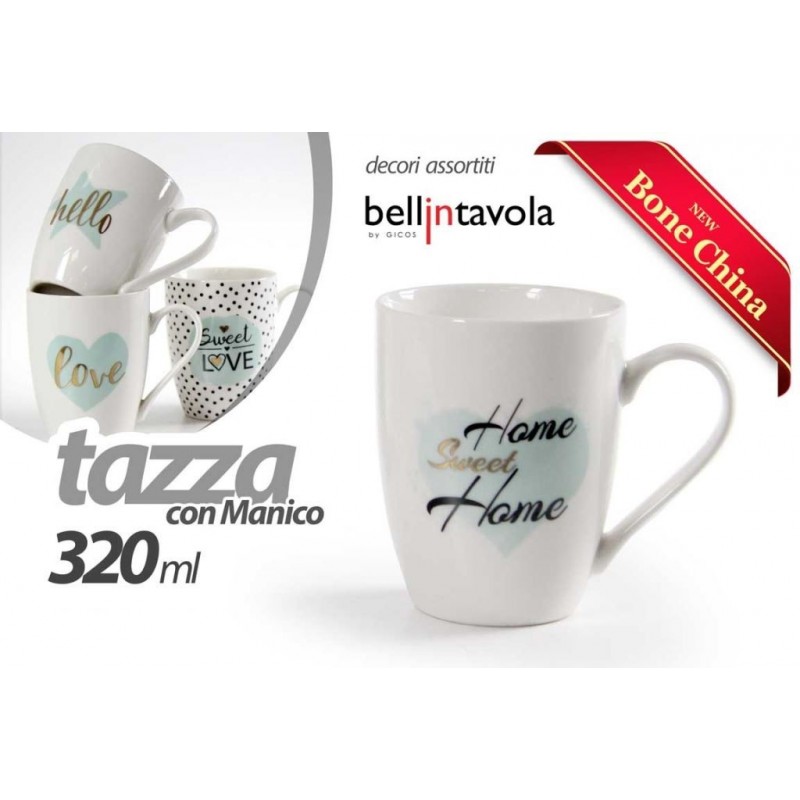 TAZZONE LATTE NEW BONE CHINA 320ml 795626 GICOS