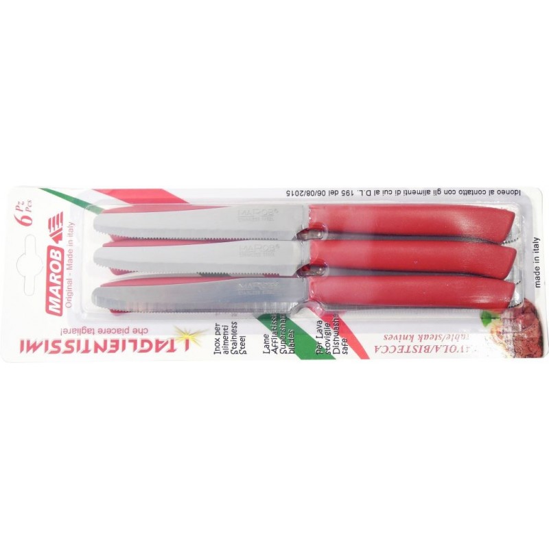 COLTELLO TAVOLA I TAGLIENTISSIMI A/6 24TF ROSSO MARIETTI