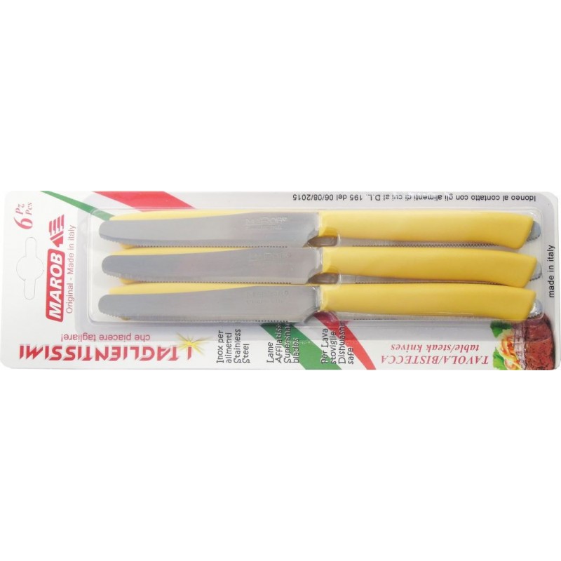 COLTELLO TAVOLA I TAGLIENTISSIMI A/6 24TF GIALLO MARIETTI