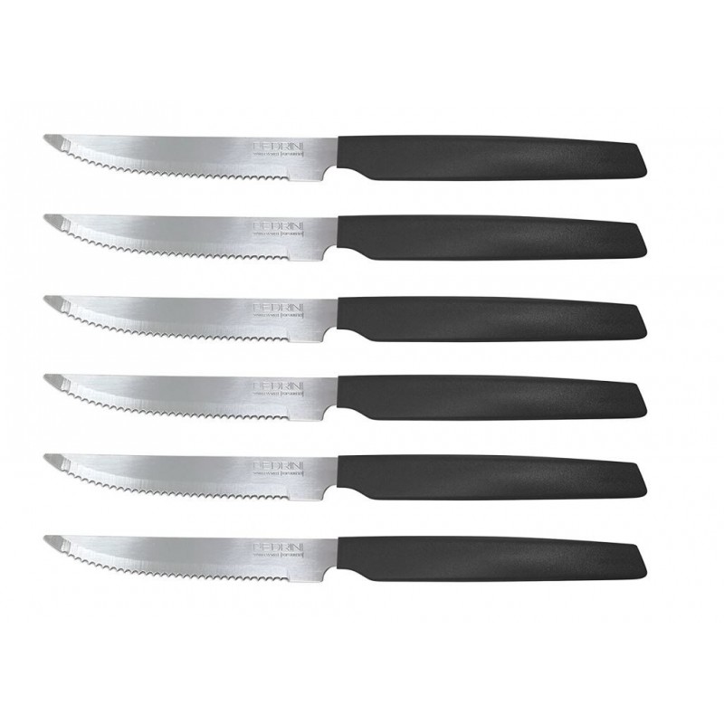 COLTELLO ACTIVE BISTECCA A/6 NERO 04GD052 PEDRINI