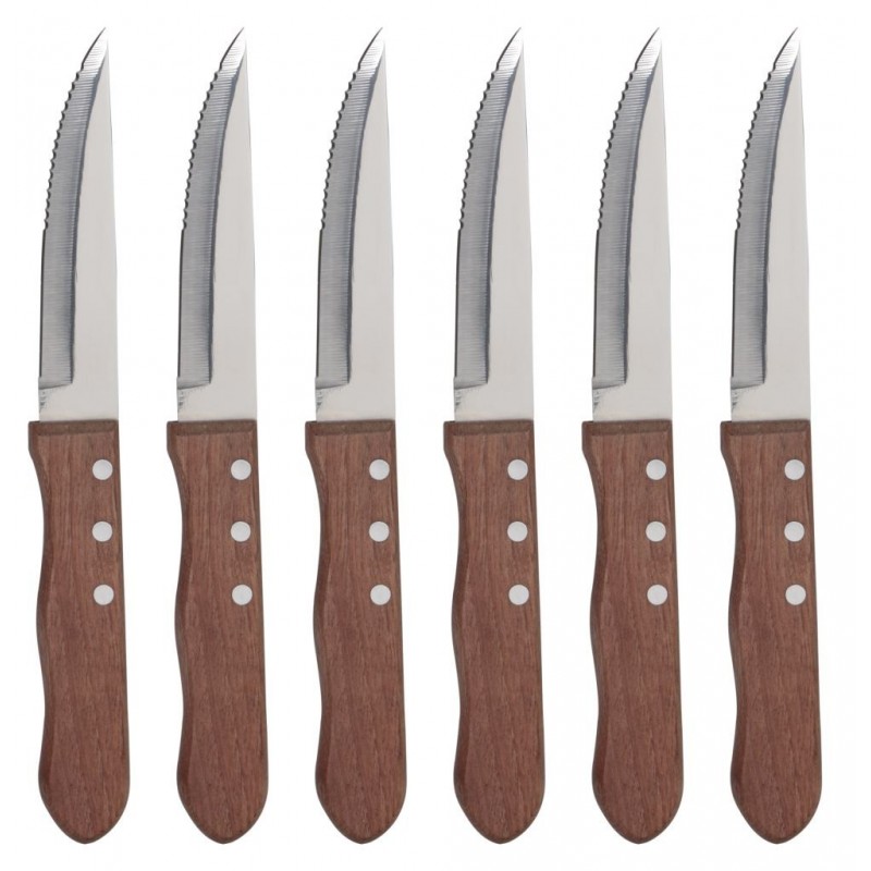 COLTELLO BISTECCA JUMBO A/6 MANICO LEGNO 49427 DC