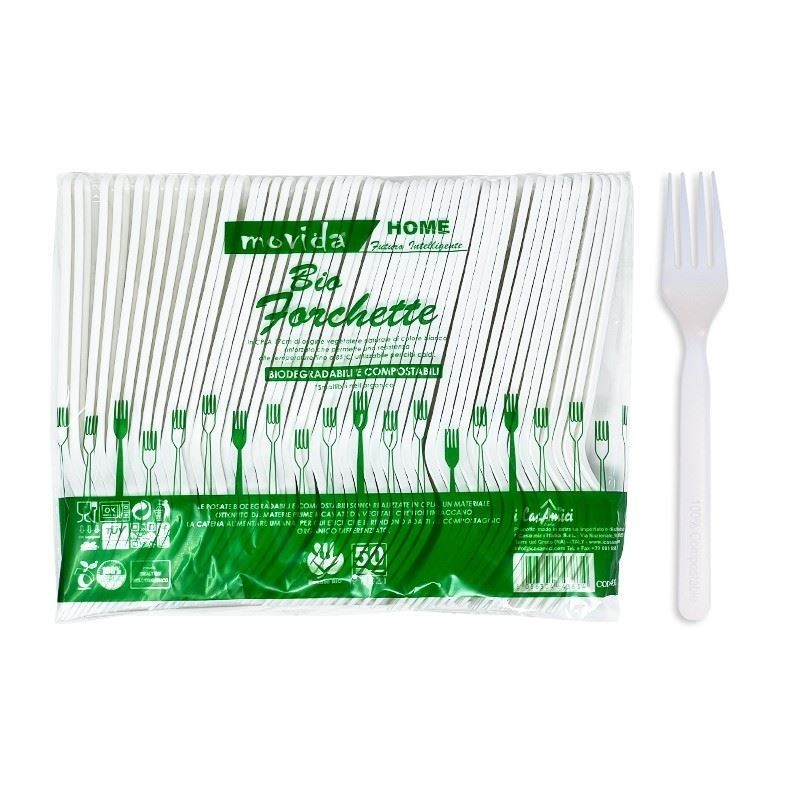 POSATA MONOUSO BIO A/50 FORCHETTA 17cm 64383 MOVIDA