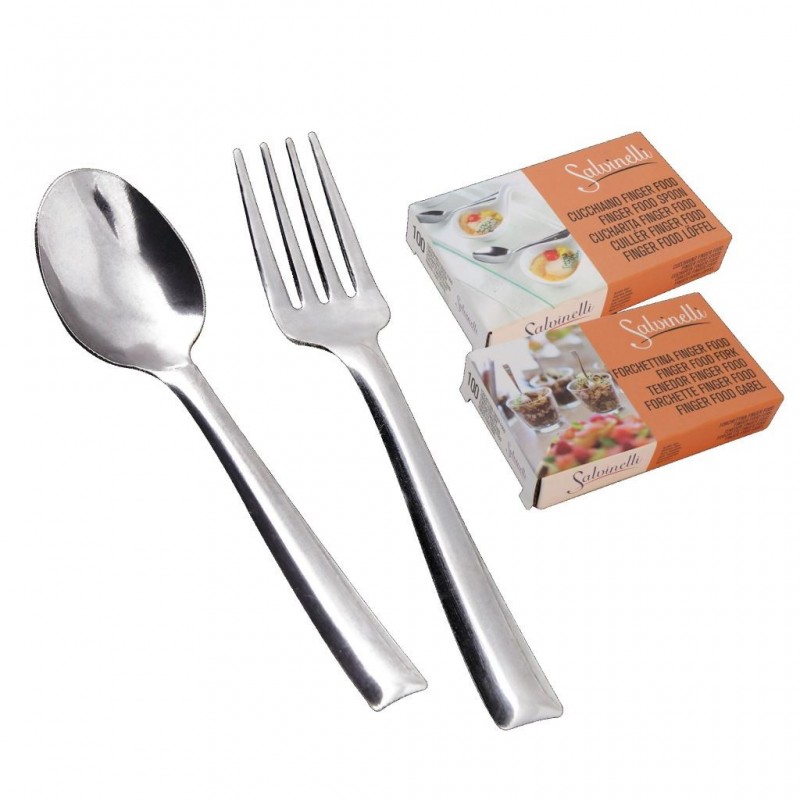 POSATA SCATOLA 100 MINI FORCHETTA SPRITZ o SNACK SALVINELLI