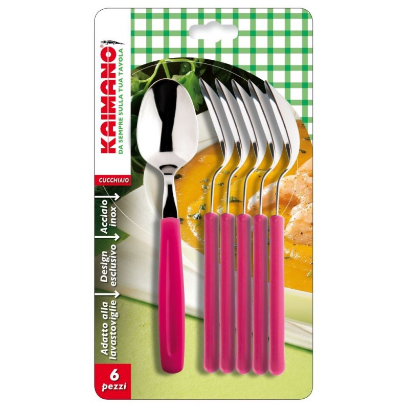 CUCCHIAIO TAVOLA DINAMIK A/6 FUCSIA 760206F KAIMANO