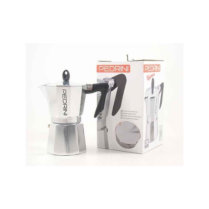 CAFFETTIERA EXP. PEDRINI BRILLANTATA NERA 1/2tz 9080/3