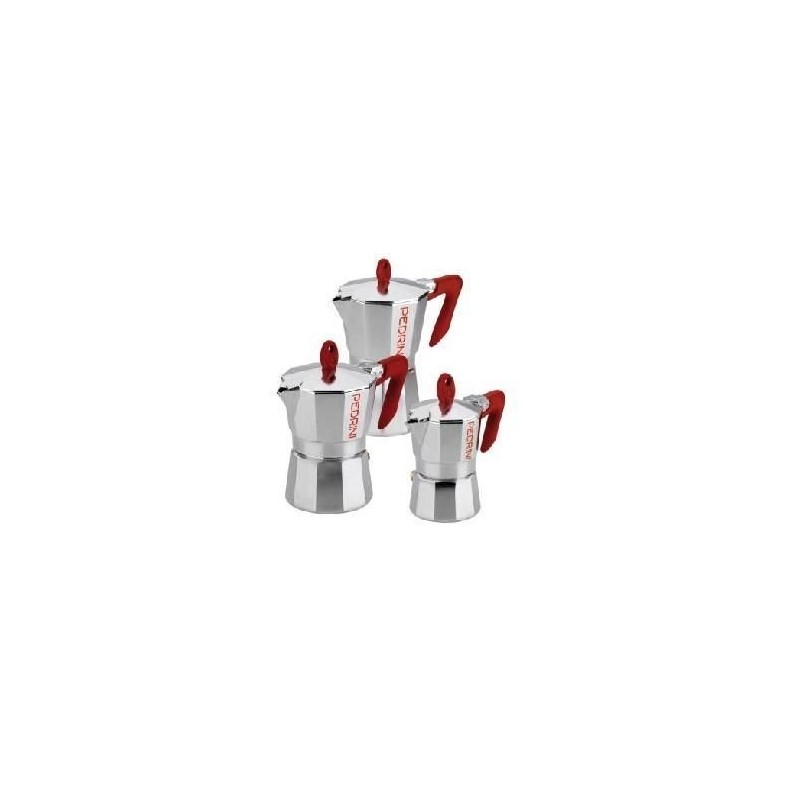 CAFFETTIERA EXP. PEDRINI BRILLANTATA ROSSA 12tz 9086
