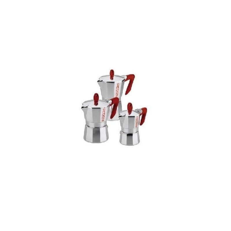 CAFFETTIERA EXP. PEDRINI BRILLANTATA ROSSA 3tz 9083