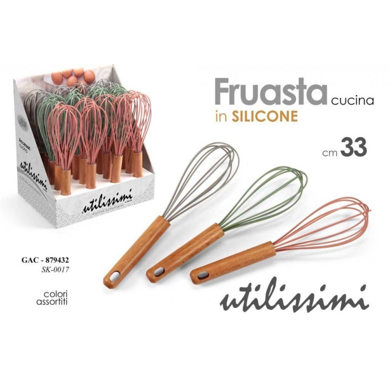 FRUSTA SILICONE CUCINA 33cm MANICO BAMBOO 879432 GICOS