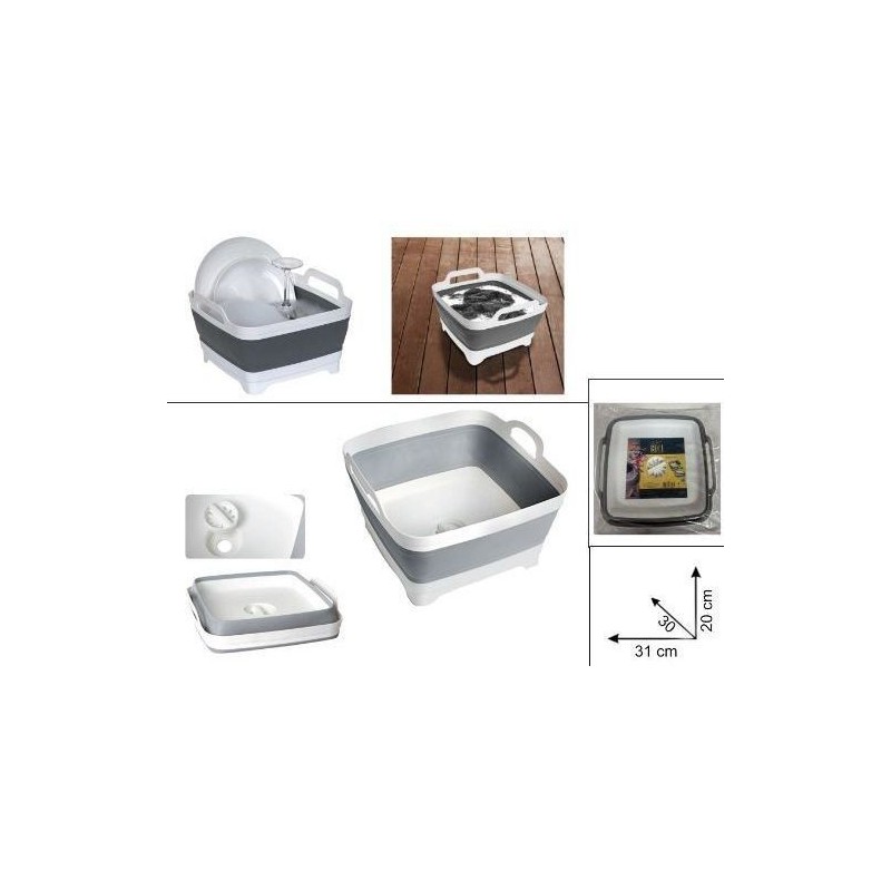 BACINELLA PIEGHEVOLE C/TAPPO 31x30x20cm 77846 BEC