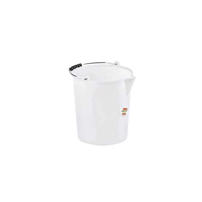 SECCHIO PLASTICA STEFANPLAST BIANCO 6 litri C/BECCO 24061