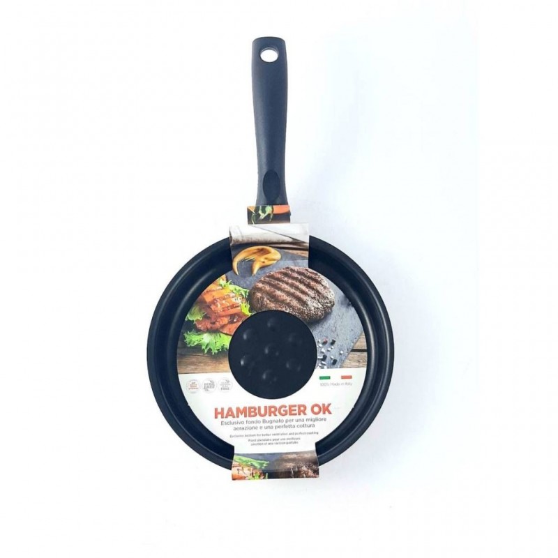 PADELLA PIASTRA HAMBURGER OK 18cm FONDO BUGNATO ACCADEMIA