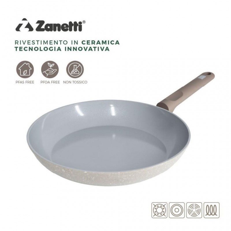 ORIGIN PADELLA CERAMICA PIETRA INDUZIONE 22cm ZANETTI