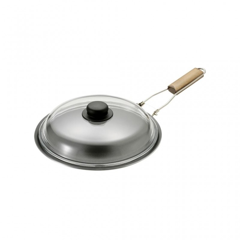 SPADELLA CREPIERA MAN/LEGNO PIEGH. 30cm C/COPERCHIO ACCAD.