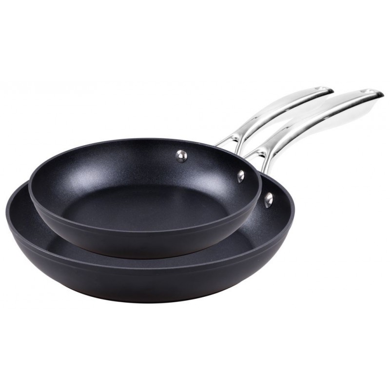 SET PADELLA DC A/2 BLACK STEEL INDUZIONE da 24+28cm