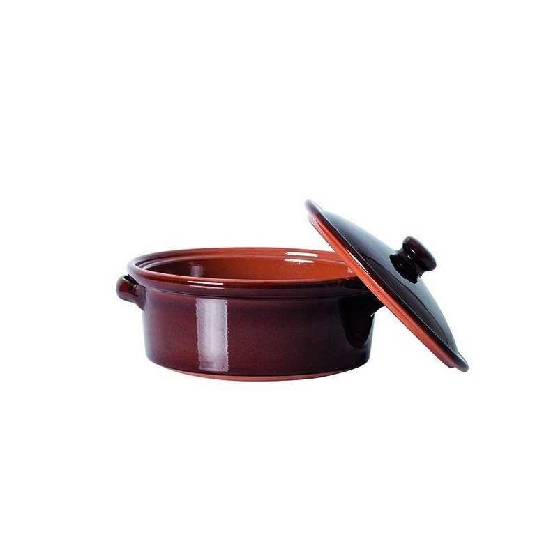 TERRACOTTA CASSERUOLA BICOLORE 25cm C/COP. CO25 T/TOP