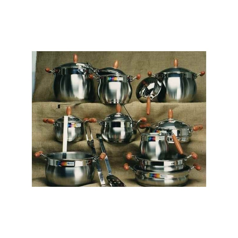 BATTERIA PENTOLE GIORINOX SILVIA ACC. 18/10 30pz M/BACHELITE