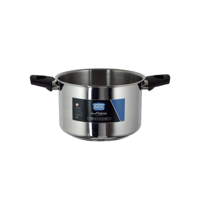 NATURA PENTOLA INOX 24cm INDUZIONE LOPARDO