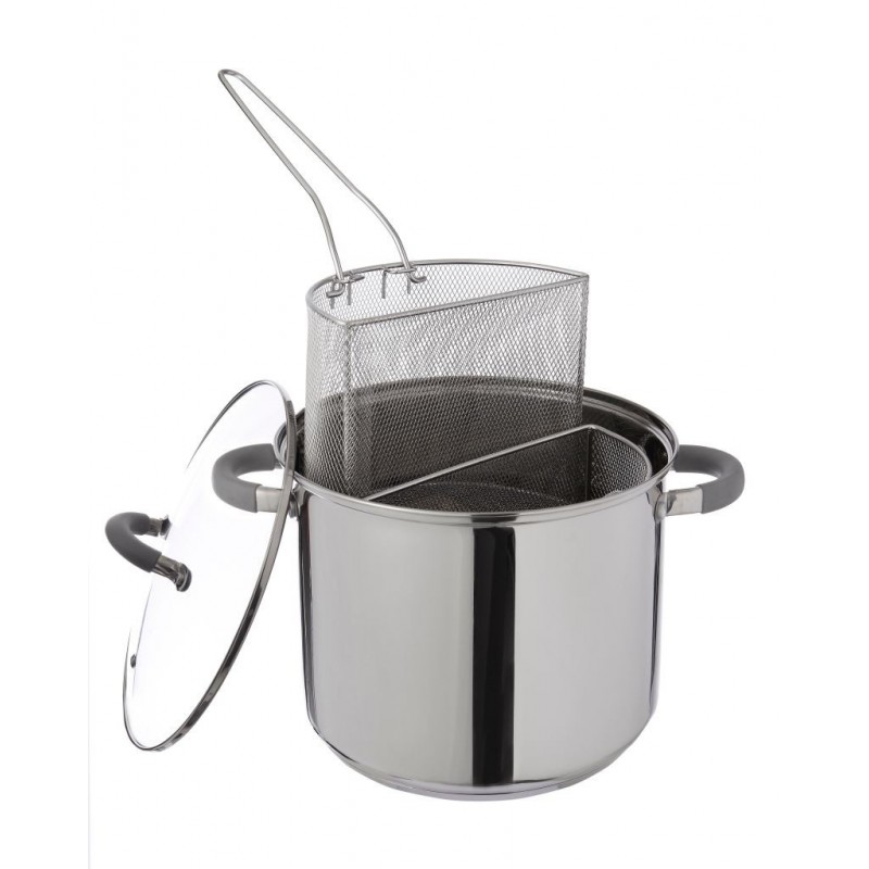 PENTOLA CUOCIPASTA DOP/CESTELLO 24cm INDUZIONE COP/VETRO