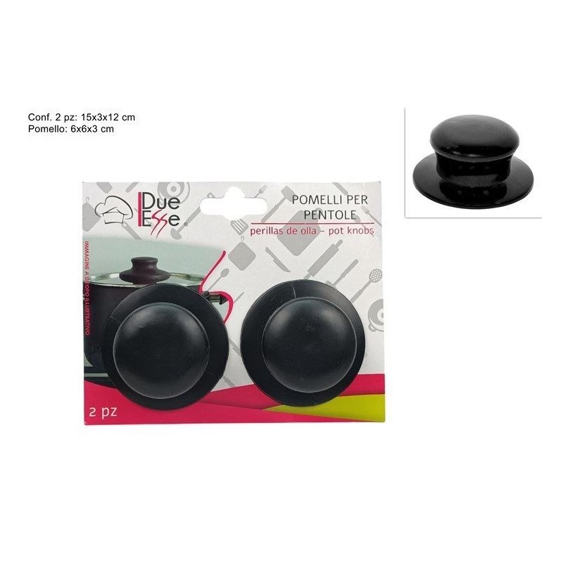RICAMBIO POMELLI PENTOLE 2 pezzi NERI 191699 DS