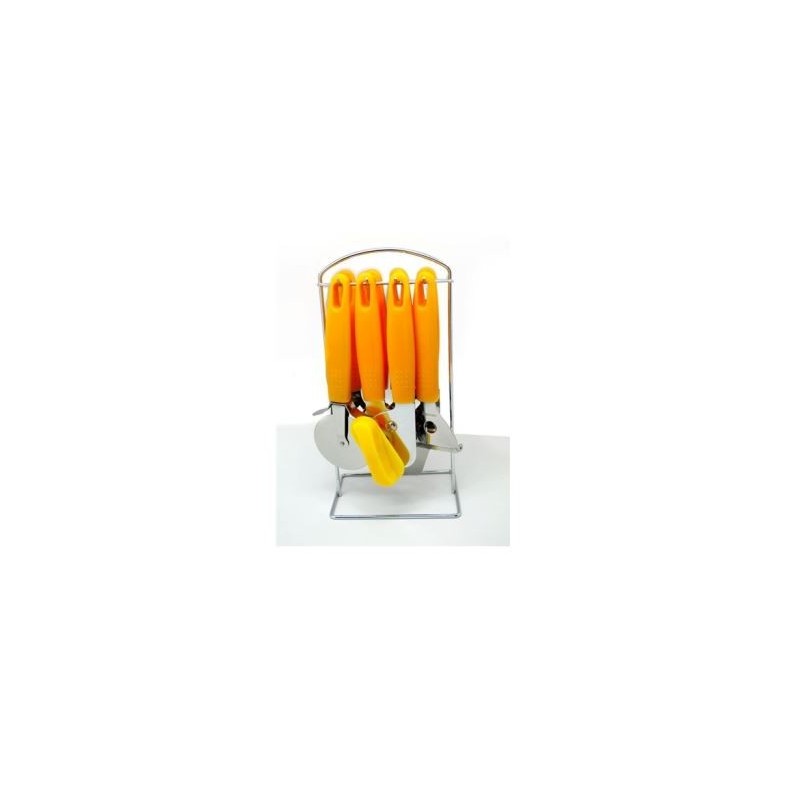 SET UTENSILI CUCINA su STAN INOX A/7 ARANCIO 36685 MASTER