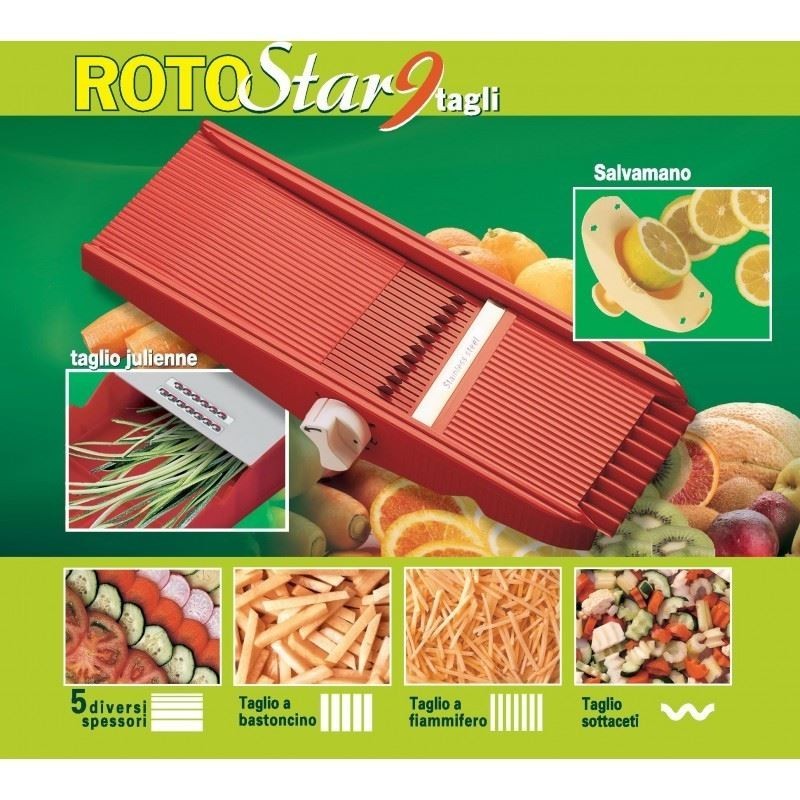 GRATTUGIA MULTIFUNZIONE AFFETTAVERDURE ROTO STAR 9 351 GC