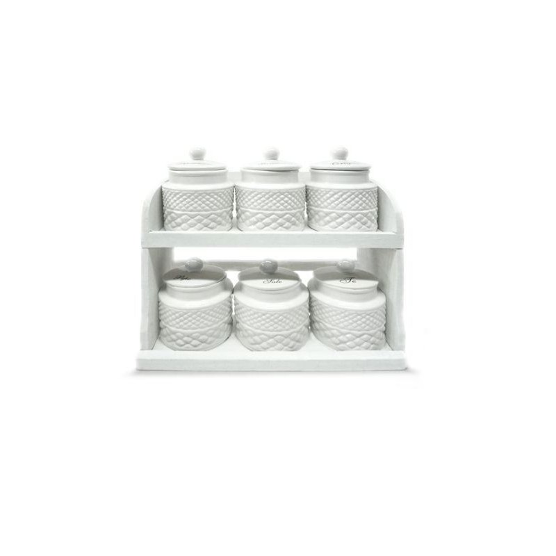 BARATTOLO CERAMICA BIANCA A/6 SPEZIE+ MENSOLA 1518 SUD