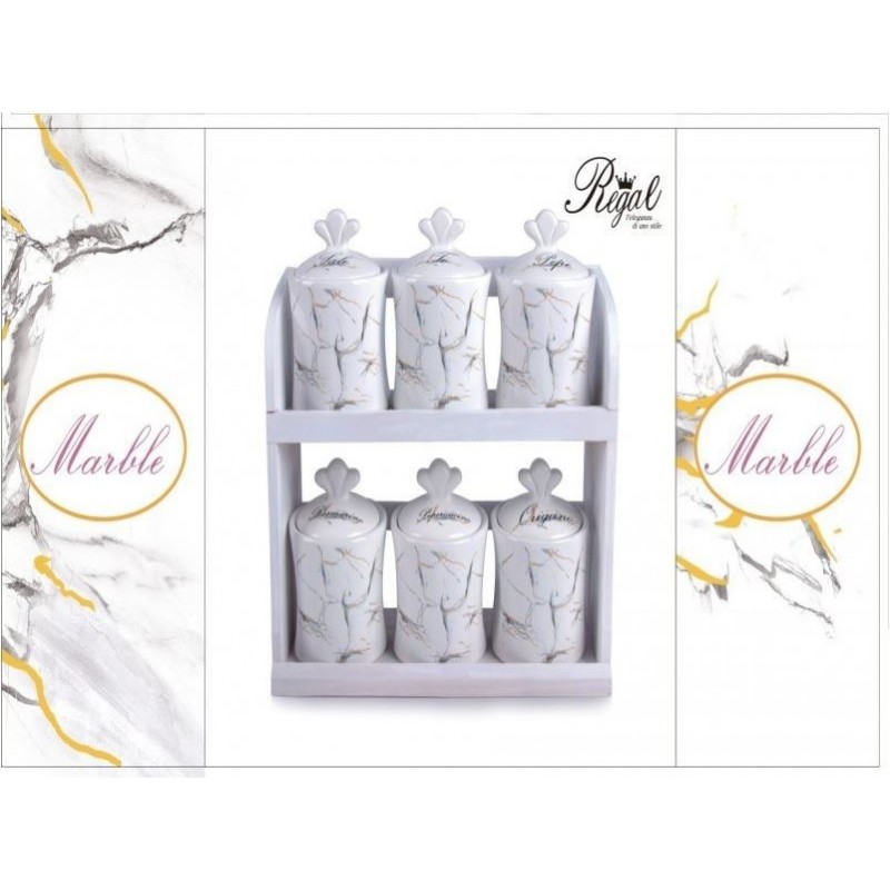 BARATTOLO CERAMICA MARBLE A/6 SPEZIE+ MENSOLA 2300 SUD