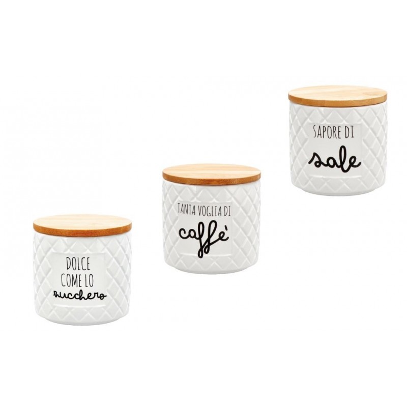 BARATTOLO CERAMICA TAPPO LEGNO 73884 AD