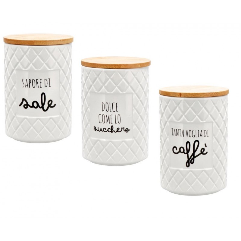 BARATTOLO CERAMICA TAPPO LEGNO 73885 AD