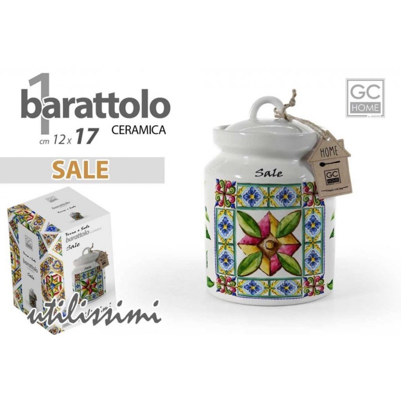 BARATTOLO CERAMICA TERRAeSOLE SALE 17cm GICOS