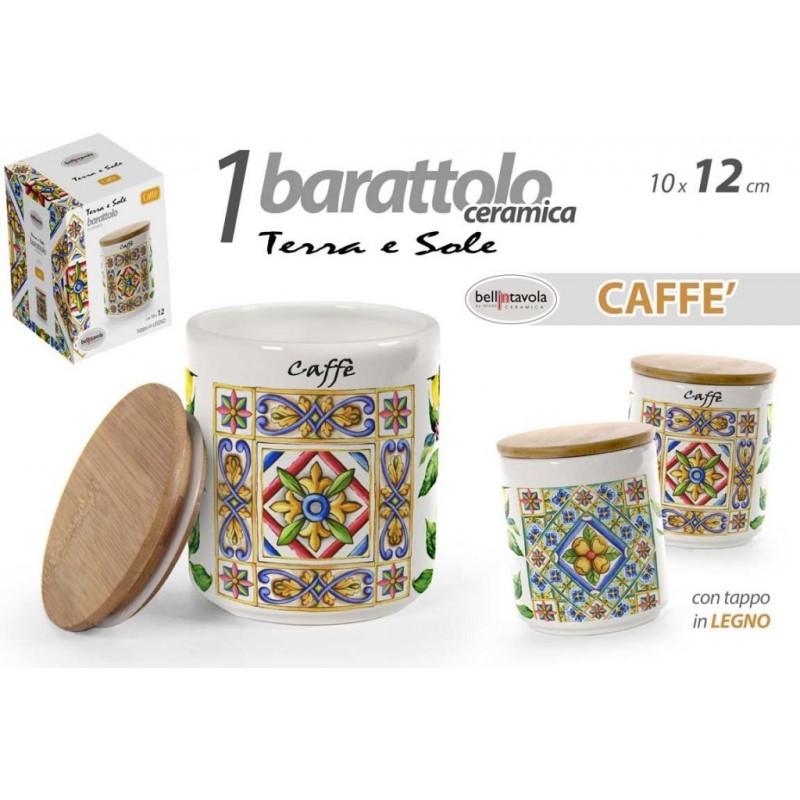 BARATTOLO CERAMICA TERRAeSOLE T/BAMB CAFFE' 12cm