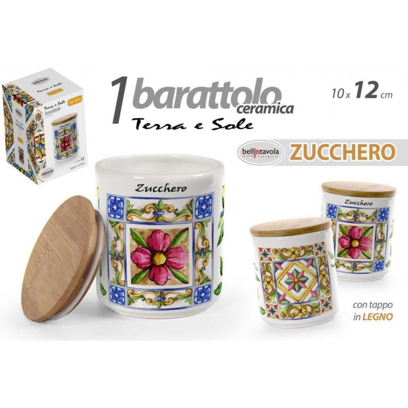 BARATTOLO CERAMICA TERRAeSOLE T/BAMB ZUCCH. 12cm