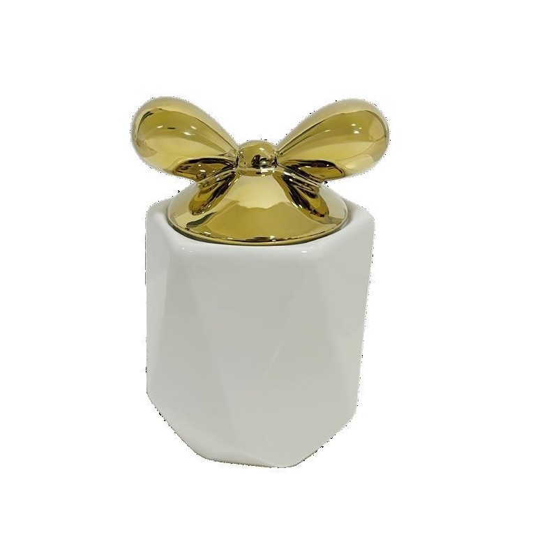BARATTOLO FIOCCO CERAMICA BIANCO TAP/ORO 1100ml