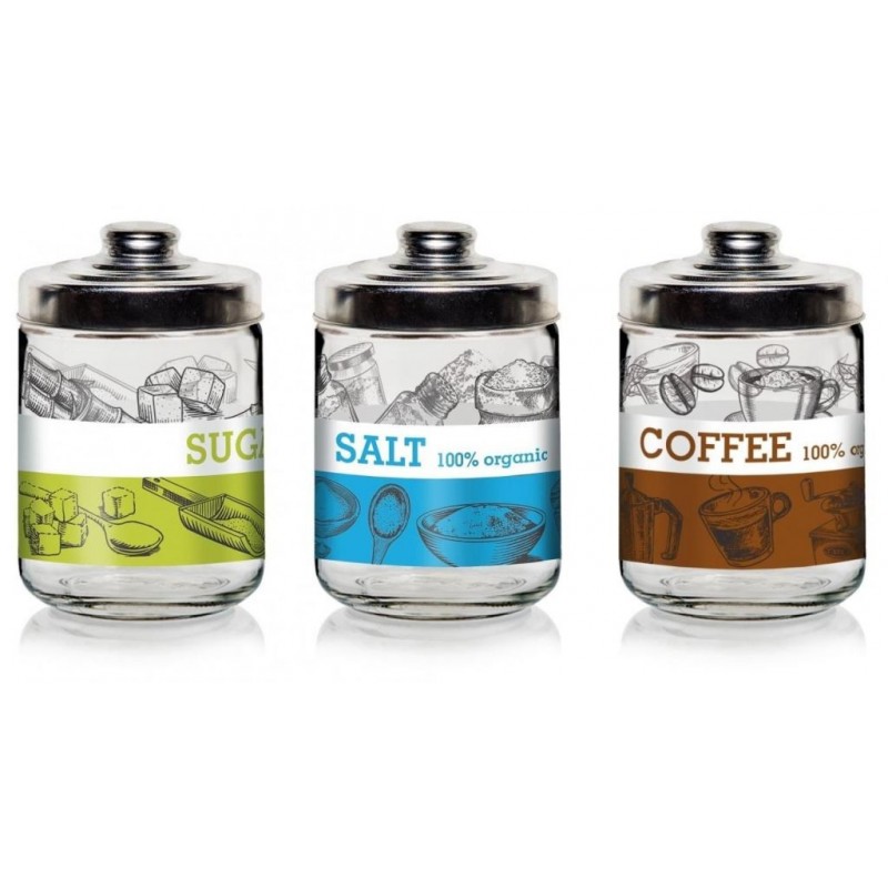 BARATTOLO VETRO A/3 TAP/ALLUM. PURE M91750 800ml CERVE