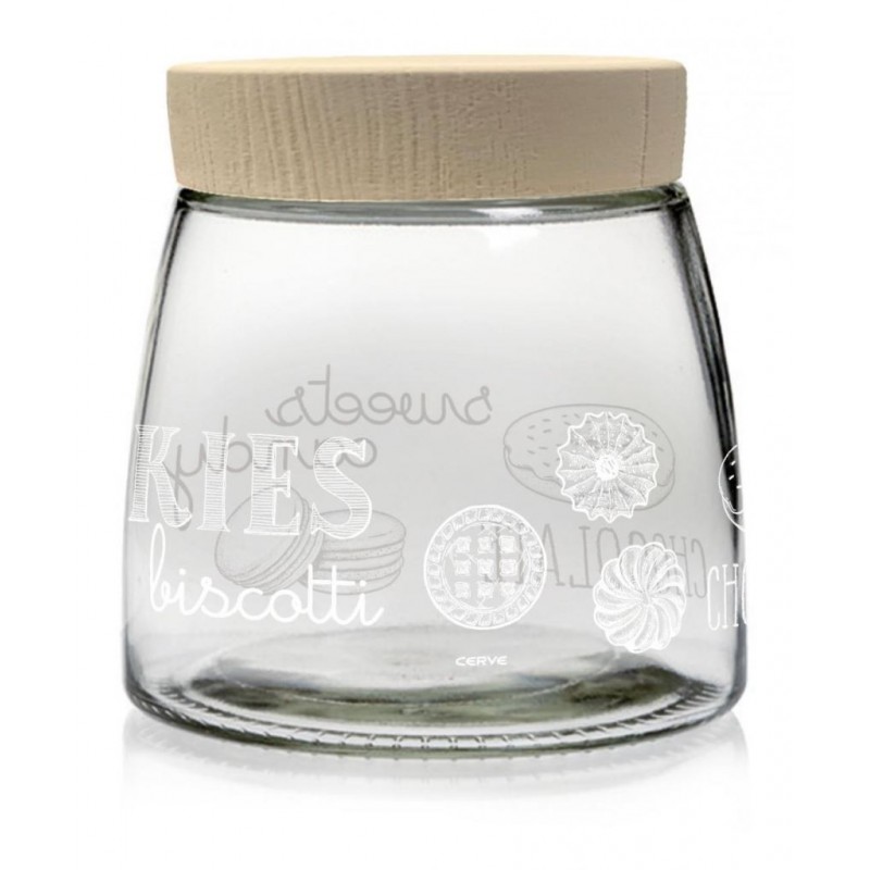 BARATTOLO VETRO TAP/COL. LEGNO SAHARA M95430 980cc CERVE