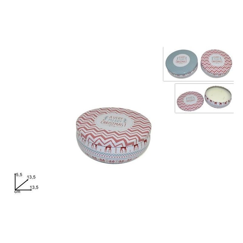 CANDELA CERA PROFUMATA BARATTOLO METALLO 13x5cm 532467 DS