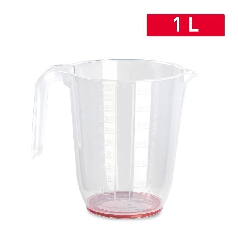 BROCCA CARAFFA PLASTICA GRADUATA 1000ml TRASP. 14690 PF