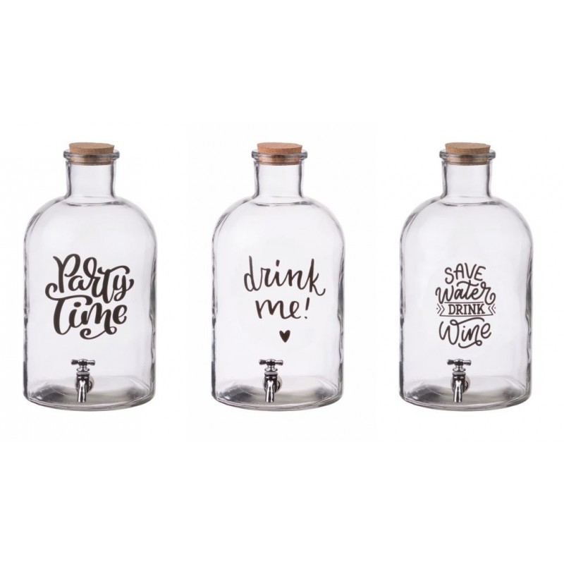 DISPENSER VETRO C/RUBINETTO 2,4lt 64081 AD