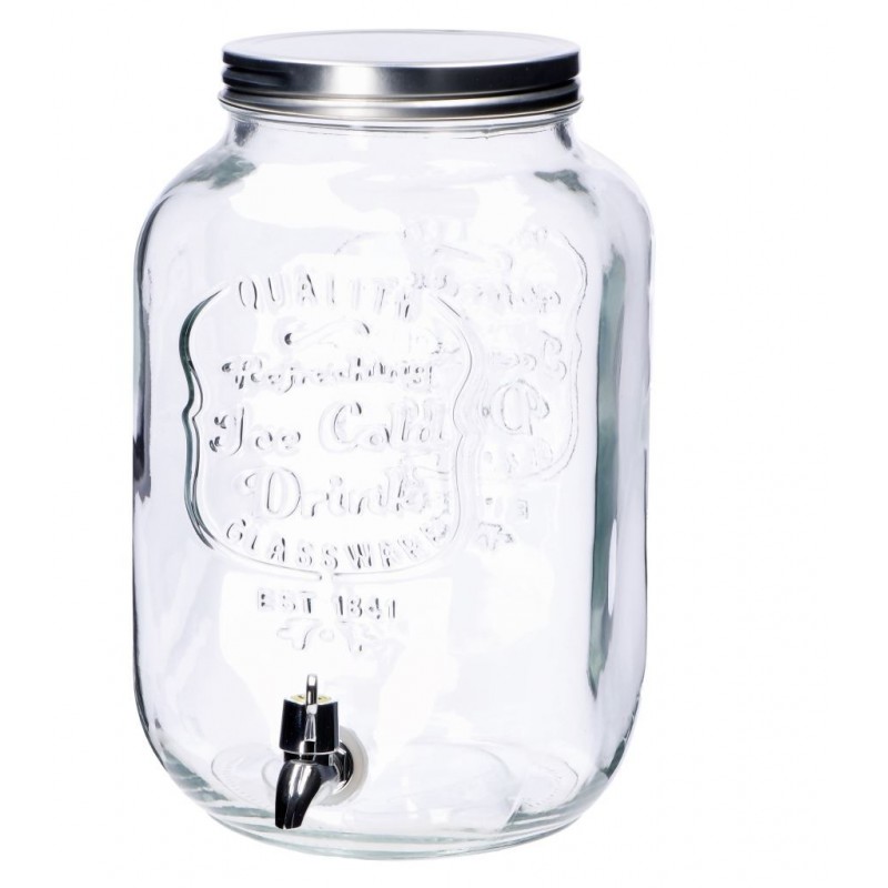 DISPENSER VETRO C/RUBINETTO 8lt 108368 AD