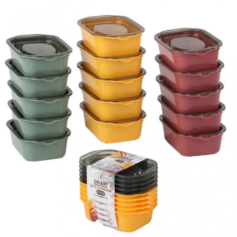 FRIGOBOX SET SMART MAIA 5pz RETT. 200ml KASAVIVA