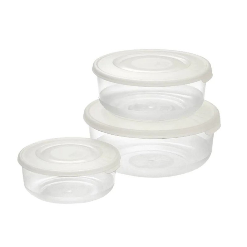 FRIGOBOX SET TONTARELLI 3pz TONDO COP/BIANCO