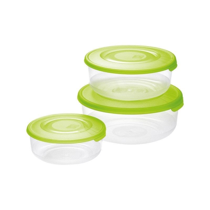 FRIGOBOX SET TONTARELLI 3pz TONDO COP/VERDE
