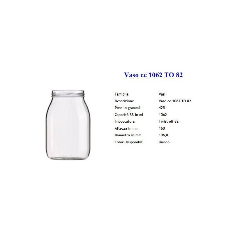 BARATTOLO CONSERVE 1062cc D.82 POMODORO