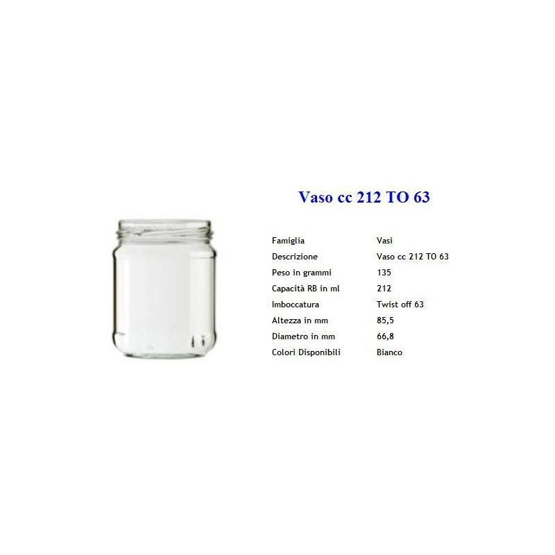 BARATTOLO CONSERVE 212cc D.63 POMODORO